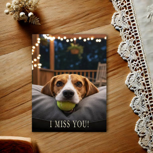 Schattige Beagle Ik Mis Je Ansichtkaart Briefkaart