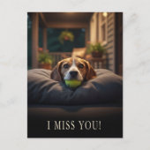 Schattige Beagle Ik Mis Je Postkaart (Voorkant)