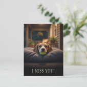 Schattige Beagle Ik Mis Je Postkaart (Staand voorkant)