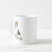 Schattige beagle koffiemok (Voorkant links)