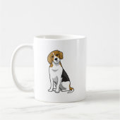 Schattige beagle koffiemok (Links)