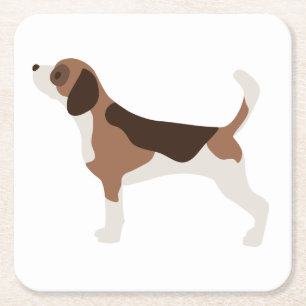 Schattige Beagle Moeder Hond Liefhebber Puppy Vade Kartonnen Onderzetters