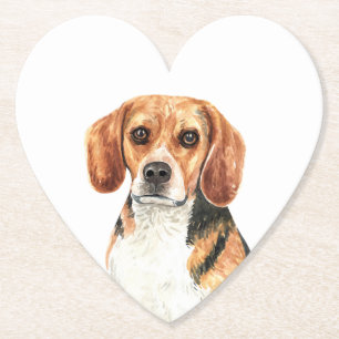 Schattige Beagle Moeder Hond Liefhebber Puppy Vade Kartonnen Onderzetters