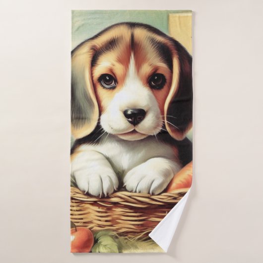Schattige Beagle Puppy Badhanddoek (Badhanddoek)