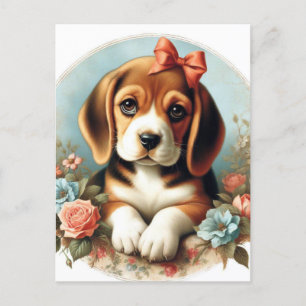 Schattige Beagle Puppy Briefkaart