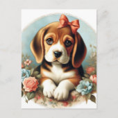  Schattige Beagle Puppy Briefkaart (Voorkant)