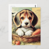 Schattige Beagle Puppy Briefkaart (Voorkant / Achterkant)