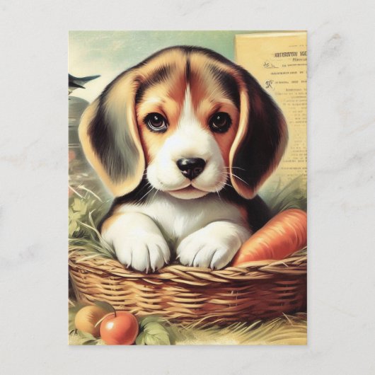 Schattige Beagle Puppy Briefkaart (Voorkant)
