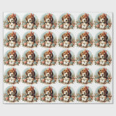  Schattige Beagle Puppy Cadeaupapier (Vlak)