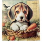  Schattige Beagle Puppy Douchegordijn (Voorkant)