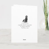 schattige beagle puppy hond knuffelt met mama kaart (Achterkant)