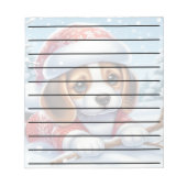 Schattige Beagle puppy in kerstoutfit Notitieblok (Voorkant)