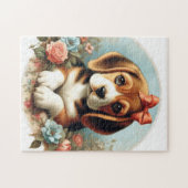 Schattige Beagle Puppy Legpuzzel (Horizontaal)