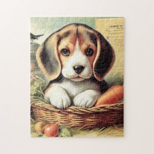 Schattige Beagle Puppy Legpuzzel