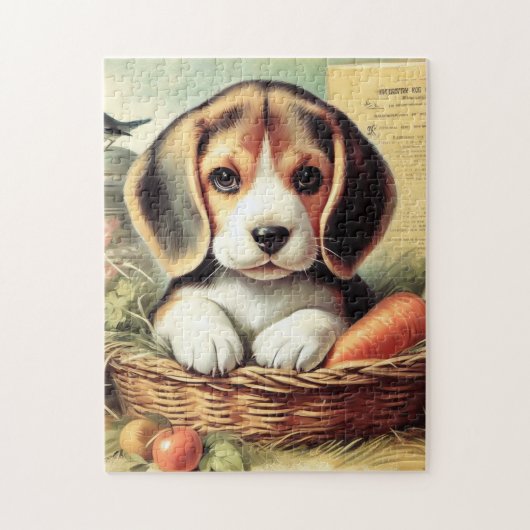 Schattige Beagle Puppy Legpuzzel (Verticaal)