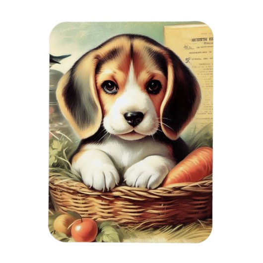 Schattige Beagle Puppy Magneet (Verticaal)