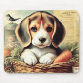  Schattige Beagle Puppy Muismat (Voorkant)