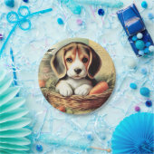  Schattige Beagle Puppy Papieren Bordje (Feest)