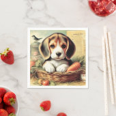  Schattige Beagle Puppy Servet (Insitu)