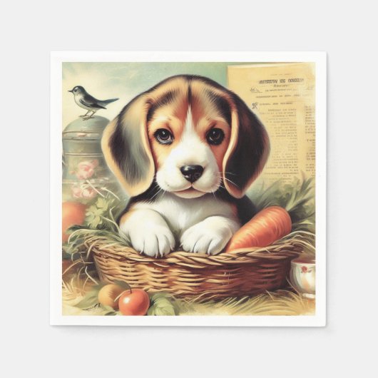  Schattige Beagle Puppy Servet (Voorkant)