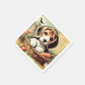  Schattige Beagle Puppy Servet (Hoek)