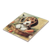 Schattige Beagle Puppy Tegeltje (Zijkant)