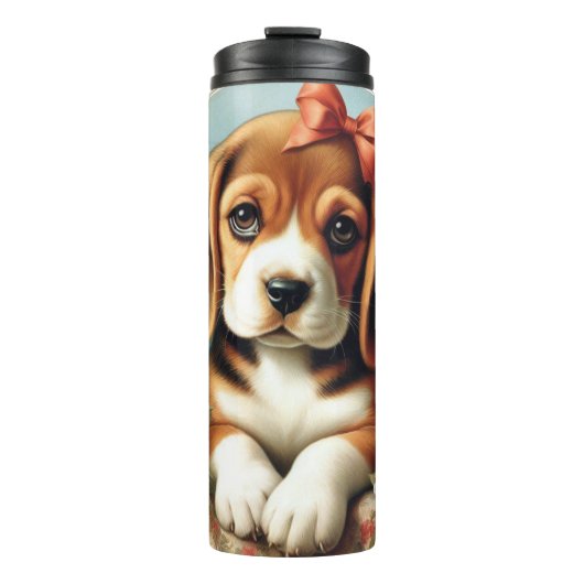 Schattige Beagle Puppy Thermosbeker (Voorkant)