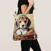 Schattige Beagle Puppy Tote Bag (Dichtbij)