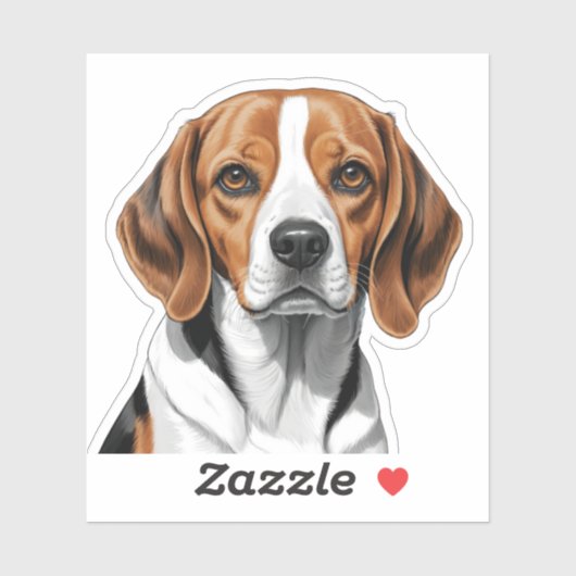 Schattige Beagle Sticker – Schattige Hondenliefheb (Vel)