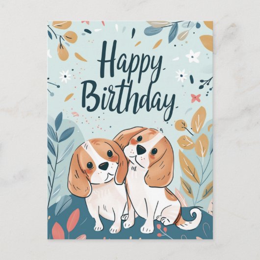 Schattige Beagle Verjaardag Briefkaart (Voorkant)