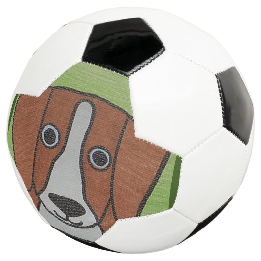 Schattige Beagle Voetbal (Drie kwart)
