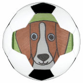 Schattige Beagle Voetbal (Voorkant)