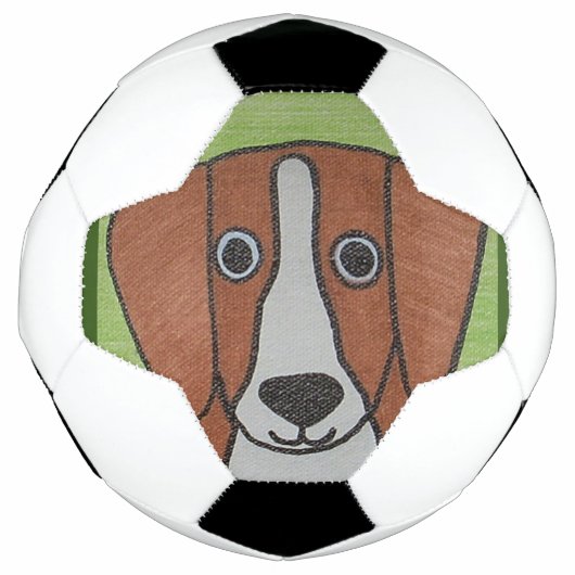 Schattige Beagle Voetbal (Voorkant)