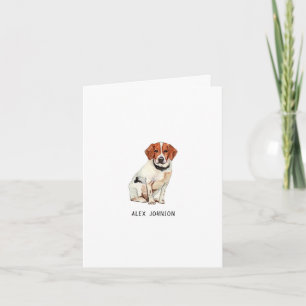 Schattige Beagle waterverf Vouwkaart Bedankkaart