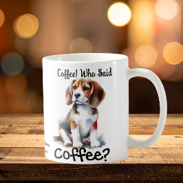 Schattige Beagle zwart/ bruin Koffiemok