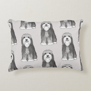 Schattige Bearded Collies Pattern Accent Kussen