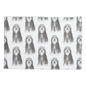 Schattige Bearded Collies Pattern Kussensloop (Achterkant)