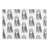 Schattige Bearded Collies Pattern Kussensloop (Voorkant)