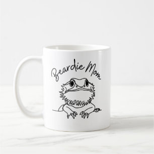 Schattige Bearded Dragon Beardie Mom Minimalist Koffiemok