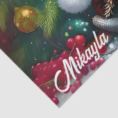 Schattige Bearded Dragon en Santa Hat Tissuepapier (Detail)