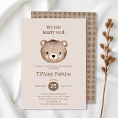 Schattige Bearly wait baby shower minimalistisch n Kaart