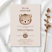 Schattige Bearly wait baby shower minimalistisch n Kaart