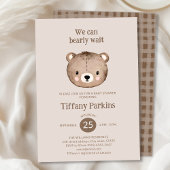Schattige Bearly wait baby shower minimalistisch n Kaart