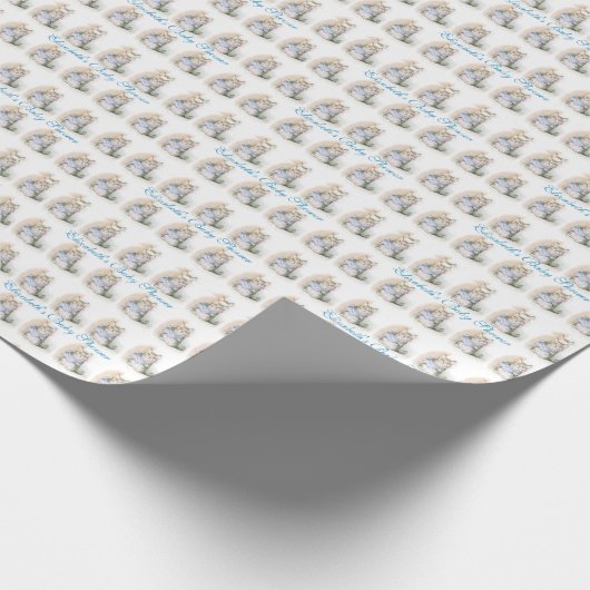 Schattige, Beatrix Potter, Baby shower, Custom Cadeaupapier (Hoek)