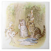 Schattige Beatrix Potter De vertelling van Tom Kit Tegeltje (Voorkant)