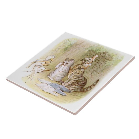 Schattige Beatrix Potter De vertelling van Tom Kit Tegeltje (Zijkant)