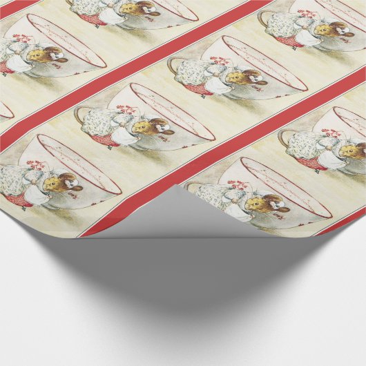 Schattige Beatrix Potter Lady Mouse-inpakpapier Cadeaupapier (Hoek)