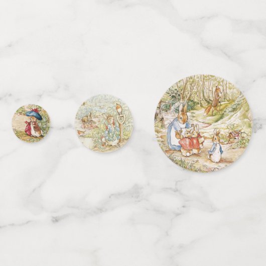 Schattige Beatrix Potter Peter en Vrienden Confetti (Voorkanten)