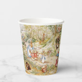 Schattige Beatrix Potter Peter en Vrienden Papieren Bekers (Achterkant)