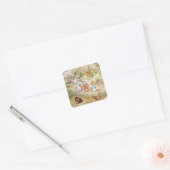 Schattige Beatrix Potter Peter en Vrienden Vierkante Sticker (Envelop)